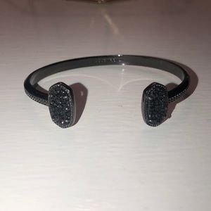 Kendra Scott Black Elton Bracelet with Drusy stone